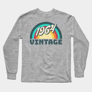 1964 vintage, 60th birthday, 1964, vintage, turning 60, awsome 60th, birthday gift, best year Long Sleeve T-Shirt